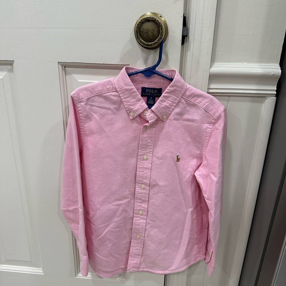 Boys Pink Ralph Lauren Polo